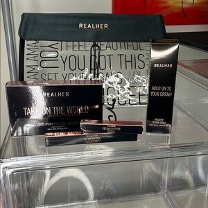 RealHer Makeup Collection with Black and Rose Gold Branding Empowering Women NWT